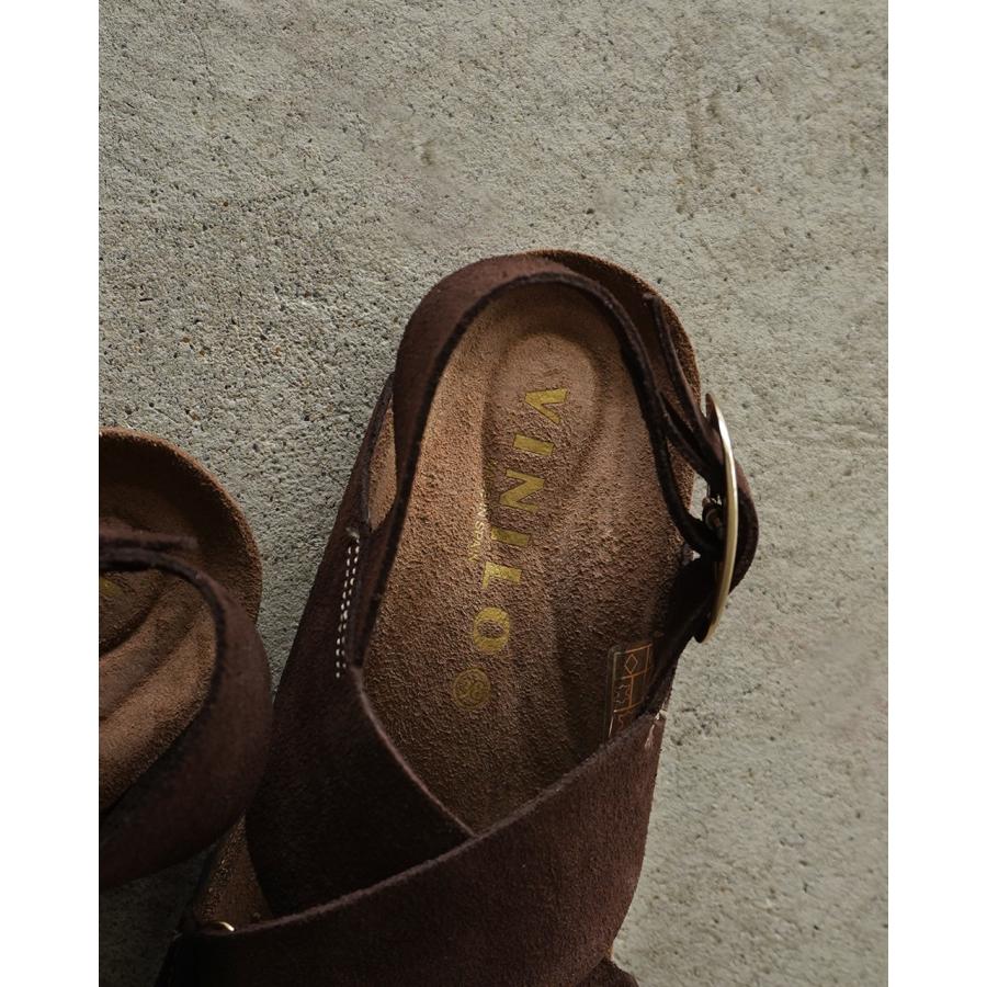 ヴィニーロ VINILO サンダル スエード フラット クロスサンダル 革 レザー ベルトサンダル レディース SANDAL スライド CH-14509-SE 【レビュー企画対象】の画像