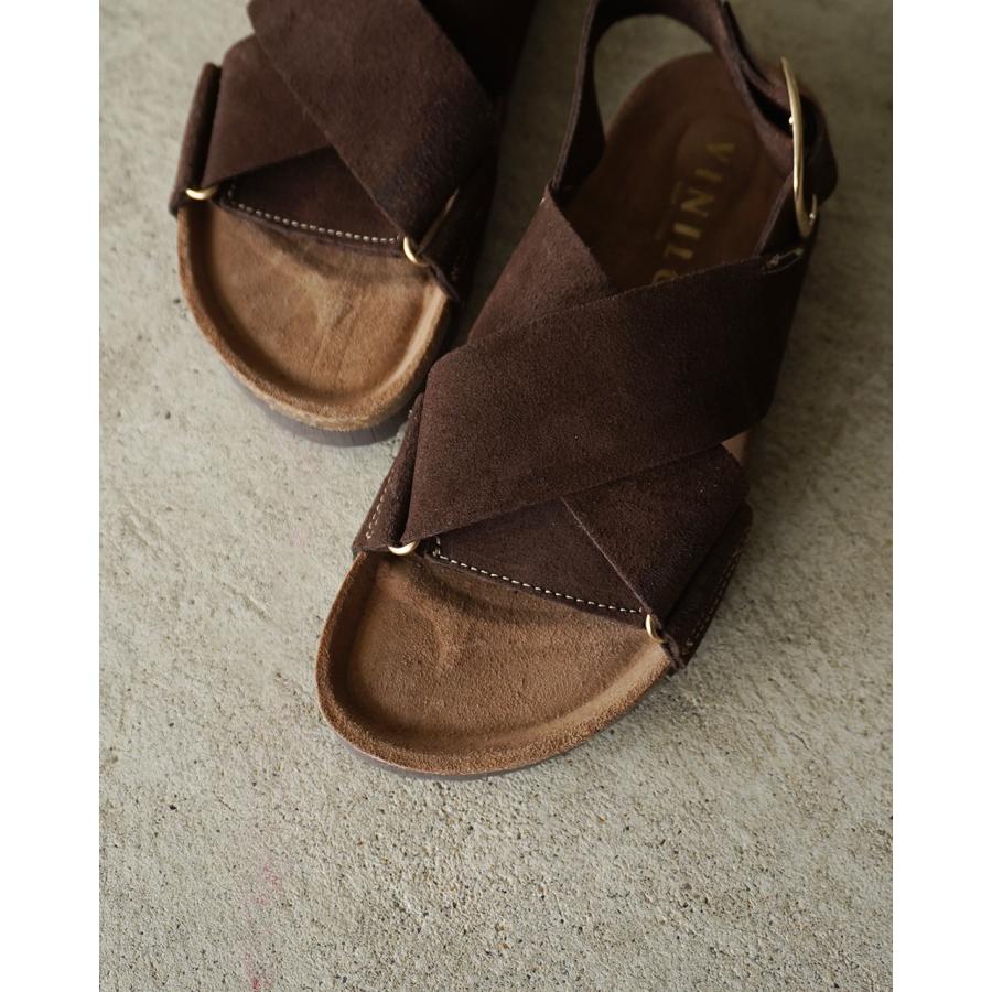 ヴィニーロ VINILO サンダル スエード フラット クロスサンダル 革 レザー ベルトサンダル レディース SANDAL スライド CH-14509-SE 【レビュー企画対象】の画像