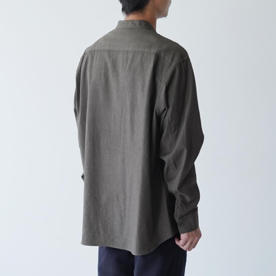 WELLDER ウェルダー バンドカラー シャツ ワイドシルエット