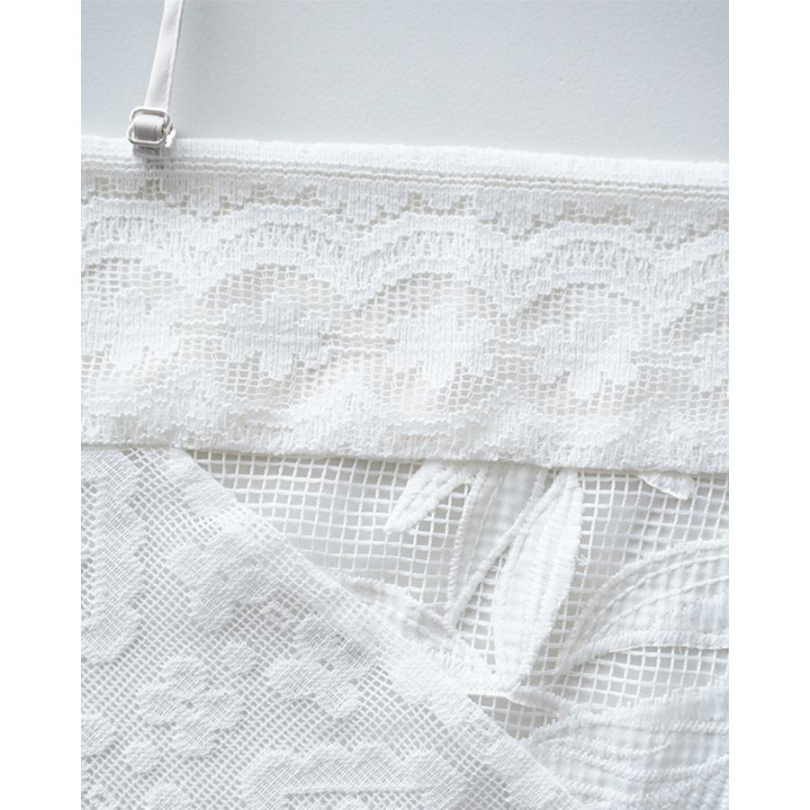 ホワイト WHYTO レースコンビネーションキャミソール レディース lace