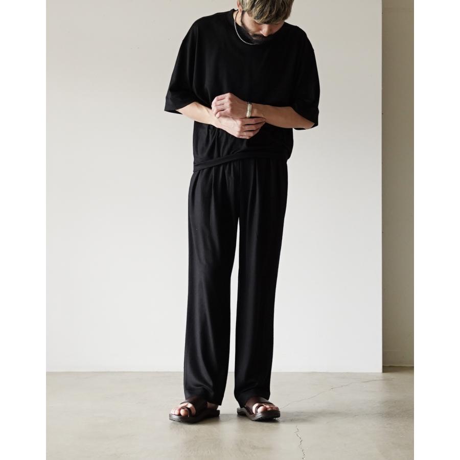 【美品】WRAPINKNOT ラッピンノット ニットウエストワイドスラックス 3 WRAPINKNOT（ラッピンノット） ワイドテーパードパンツ メンズ wide