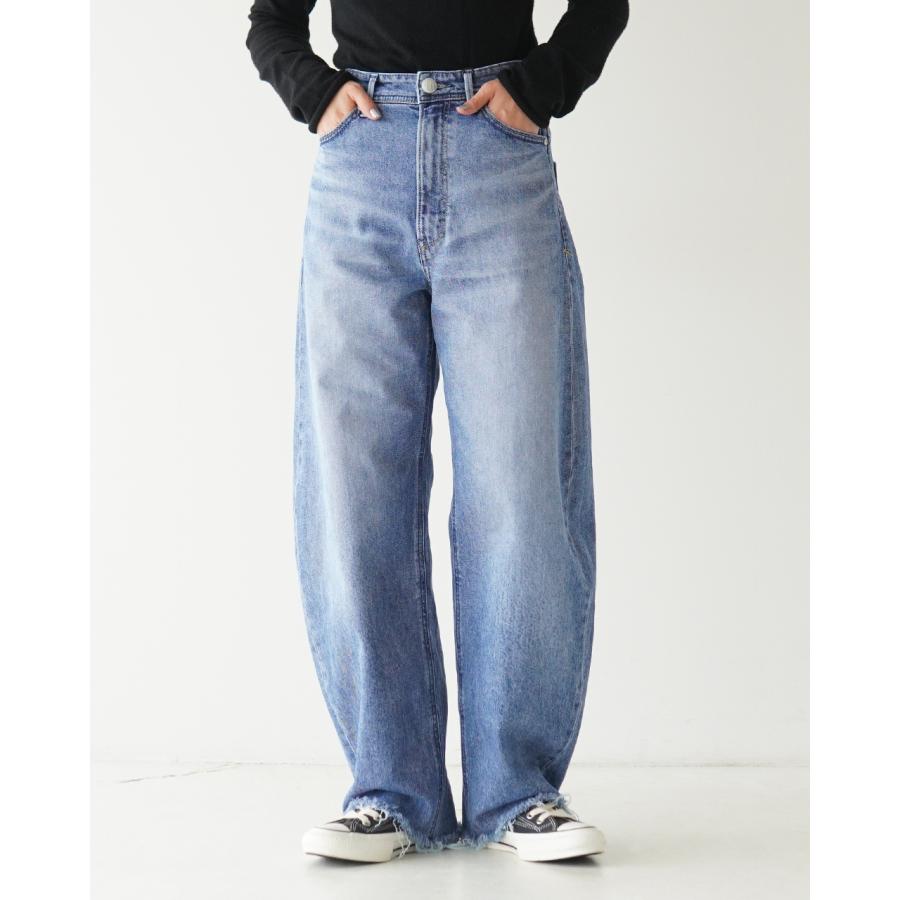 YANUK ヤヌーク デニムパンツ ローラ カーブ テーパード