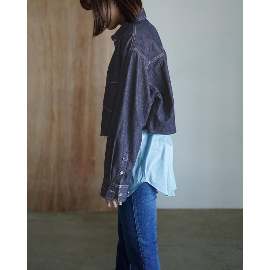 SALE！ヤヌーク YANUK シャツ オーバーサイズ クロップシャツド 