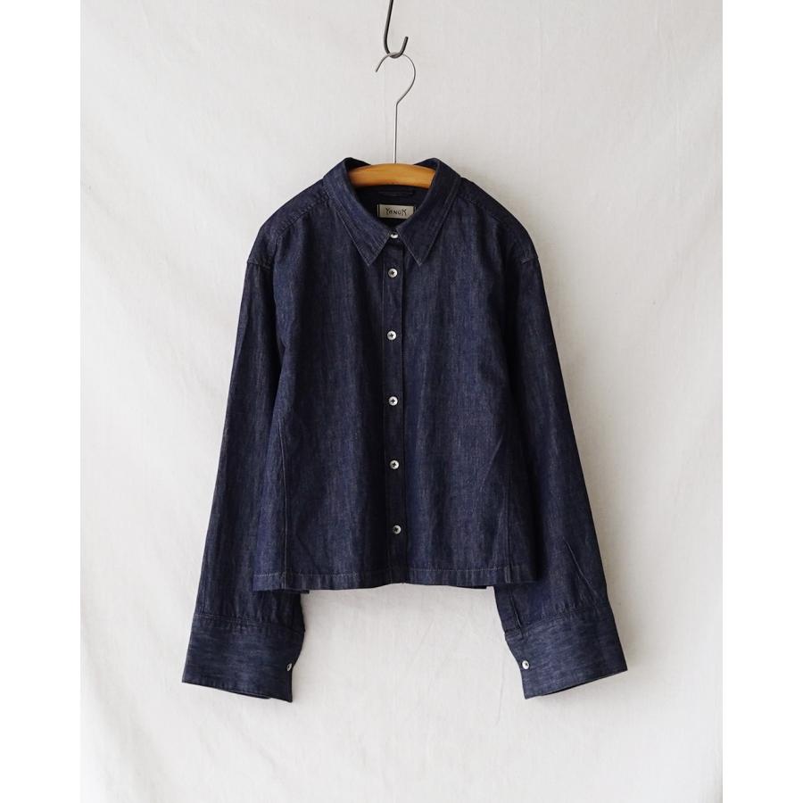 トップス YANUK cotton 100% camisole YANUK（ヤヌーク） クロップドデニムシャツ INP レディース Cropped