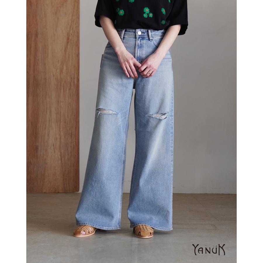 YANUK（ヤヌーク） ポイント10倍 バギーストレート デニムパンツ 