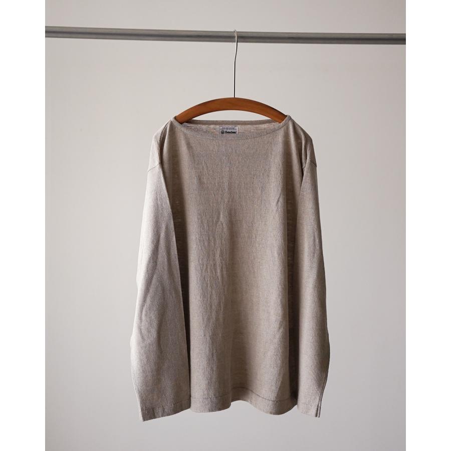 トップス Yonetomi AMA LINEN BASQUE KNIT P/O 26ss Yonetomi NEW BASIC ヨネトミ 亜麻色 リネン バスクニット プル