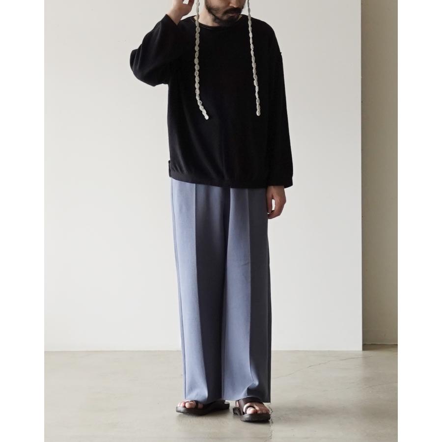 YULA ユラ パンツ ニットワイドパンツ ユニセックス KNIT WIDE PANTS