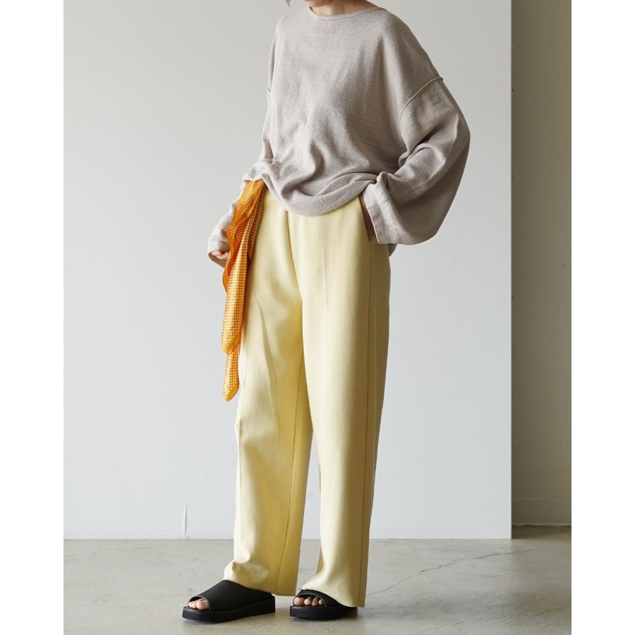 YULA ユラ パンツ ニットワイドパンツ ユニセックス KNIT WIDE PANTS