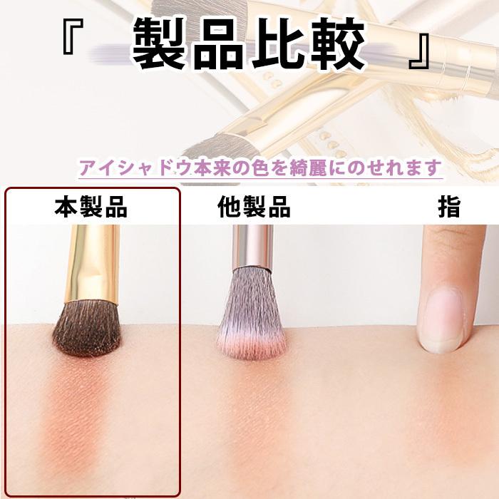 アイシャドウブラシ 馬毛 メイクブラシ プチプラ 7本セット アイメイク セット ケース付き ポーチ付き |  | 09