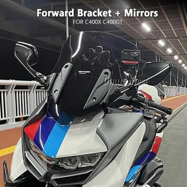 BMWC400GTミラー BMWC400GTミラー Motorcycle Forward Bracket Side Mirror Black