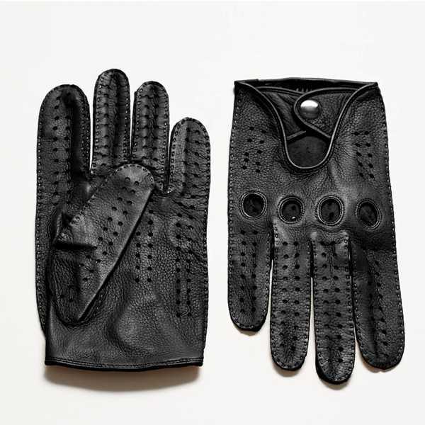 美品☆メンズ☆手袋☆ネイビー☆ブルー☆グラデーション☆シープスキン☆ TG-69M メッシュレザーグローブ | DEGNER