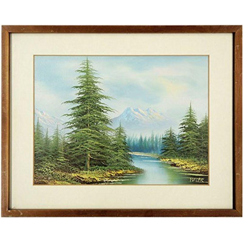 豪華額装　油彩 10号 水辺の風景 ヨーロッパ　洋画　風景画　ヨーロピアン 豪華額装 油彩 10号 飲ませ 水辺の風景 ヨーロッパ 洋画 風景画