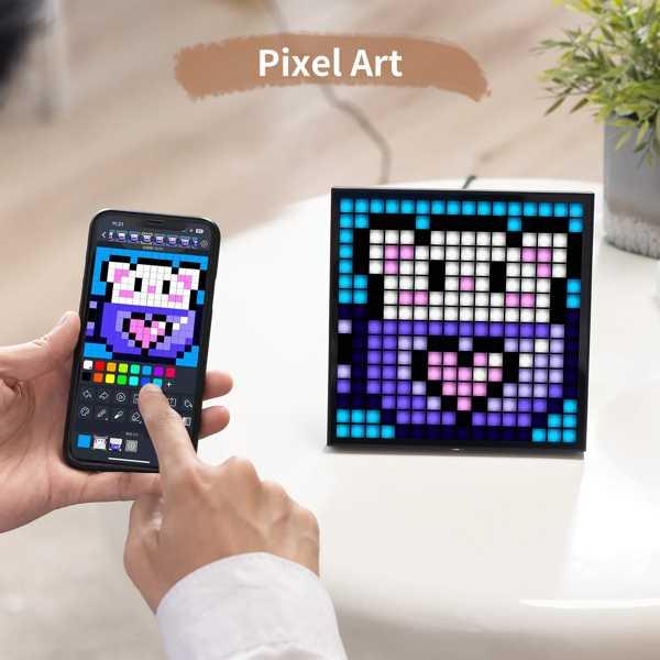 Divoom Pixoo-16-LEDディスプレイとピクセルアート用のデジタル