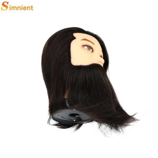 Simnient-男性のマネキンの頭 100% の人間の髪の毛 美容トレーニング 理髪 スタイリングのための人形の頭｜crowdshop｜02