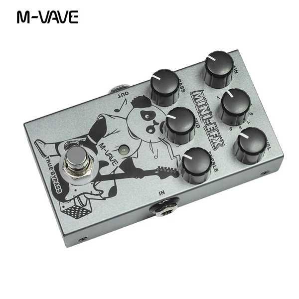 M-WAVE MINI EFX ギターエフェクター M-vave-mini-efxマルチペダル効果、4つのオーバードライブ効果