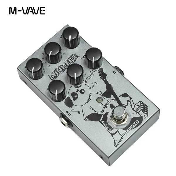 M-WAVE MINI EFX ギターエフェクター M-vave-mini-efxマルチペダル効果、4つのオーバードライブ効果
