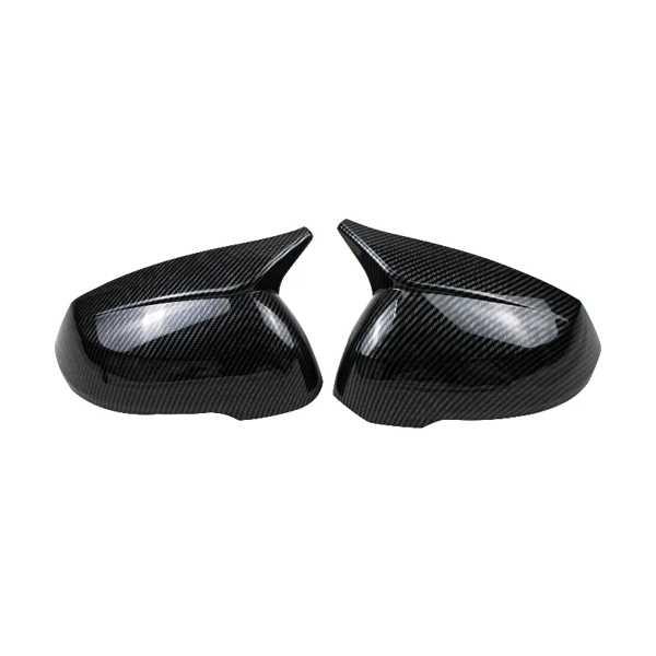 カーボンファイバーリアビュー用ミラーカバー 2個 bmw用アクセサリーx1 u11 u12 2023 2024 ホーンケース