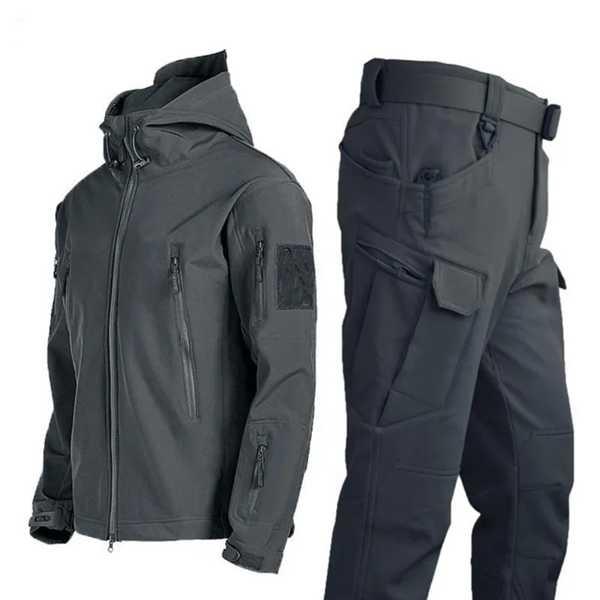 タクティカルジャケット メンズ サバゲー 撥水 アウトドア 登山 男性用の防水タクティカルジャケットとパンツ ミリタリー ソフト