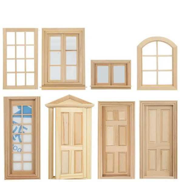 ミニチュア木製ドア ワークショップのドア ミニチュア置物 子供用家具 シミュレーションミニチュア｜crowdshop｜02