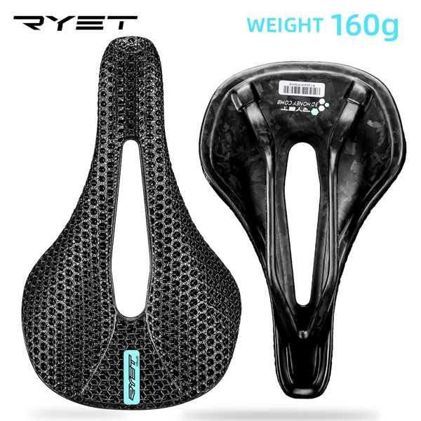 RYET-3Dプリントのカーボンファイバー自転車サドル ラウンドレール 超軽量 ロードバイクおよびマウンテンバイク用 クッションパーツ 140mm 143mm 7x9 RYET-3Dプリントのカーボンファイバー自転車サドル ラウンドレール 超軽量 ロードバイクおよびマウンテンバイク用 クッションパーツ 140mm 143mm 7x9