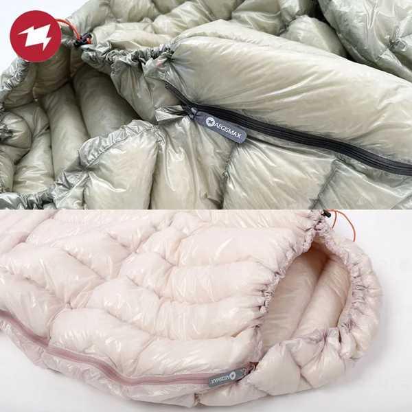 Aegismaxエア超軽量ダックダウンスリーピングバッグ、暖かい大人