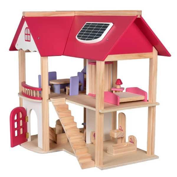 女の子のための木製シミュレーションプレイハウス 3つの