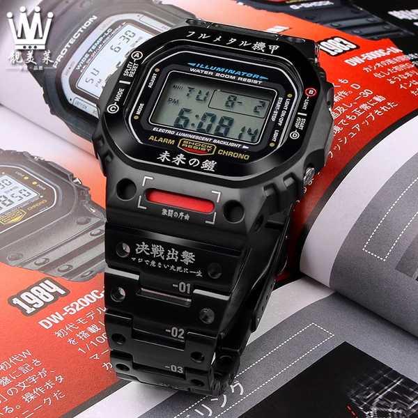 Casio DW-5600 dw5600 G-SHOCK用のMechaベゼルブレスレット 金属