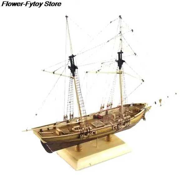 子供のための古典的な木製帆船キット 手作りの船の組み立て 1/70