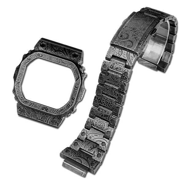 レトロスタイルの時計ケース 男性用ステンレススチールストラップ モデルG-SHOCK DW-5600 gwm5610 GW-B5600｜crowdshop｜05