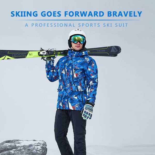 メンズスキースーツ 防風 アウトドアスポーツ用 サーマルウェア 暖かいスキースーツ 冬｜crowdshop｜02