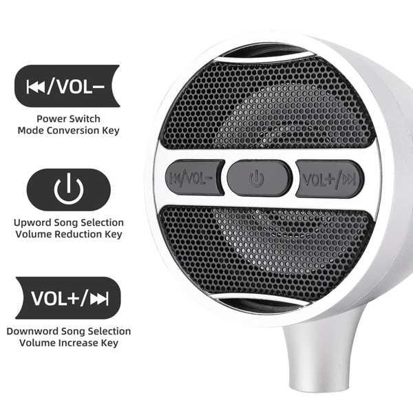 Bluetoothバイクスピーカー 防水 12v mp3プレーヤー FMラジオ