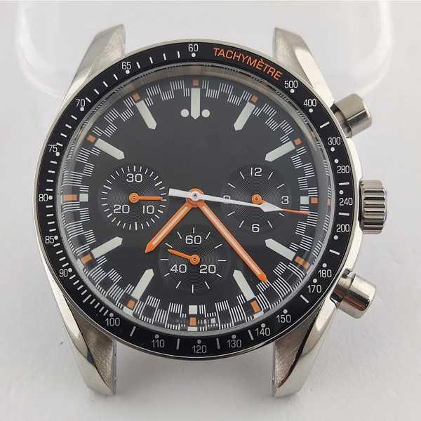 【新品・高クオリティ】クロノグラフ ブラック×ゴールド　黒金　vk63搭載腕時計 楽天市場】【レビュー特典付き】デンマ DENMA 日本製