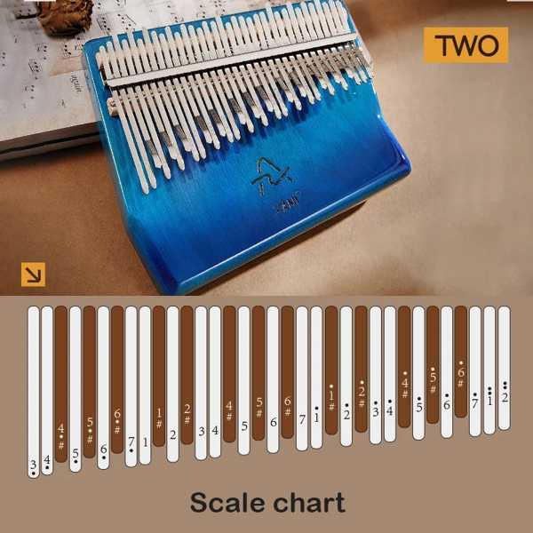Kalimba 34キー 頑丈な木 無垢材 カリンバ フィンガーピアノ