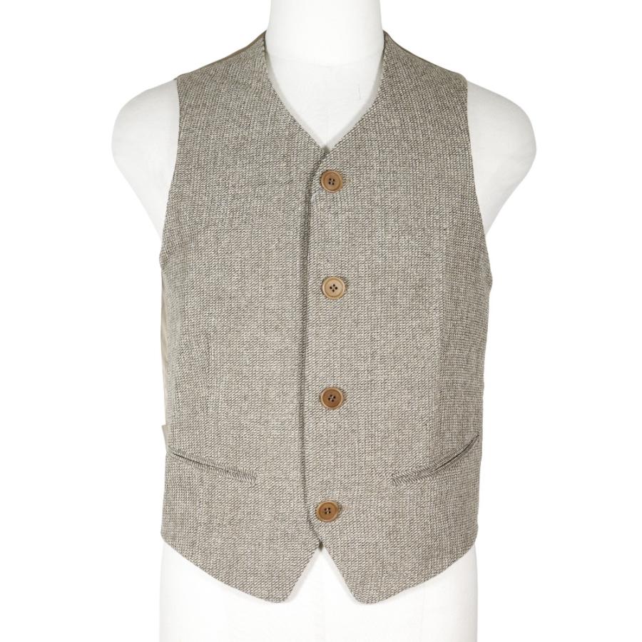 ARMANI ジョルジオアルマーニ 44526 ベスト ウール×ナイロン ベージュ 