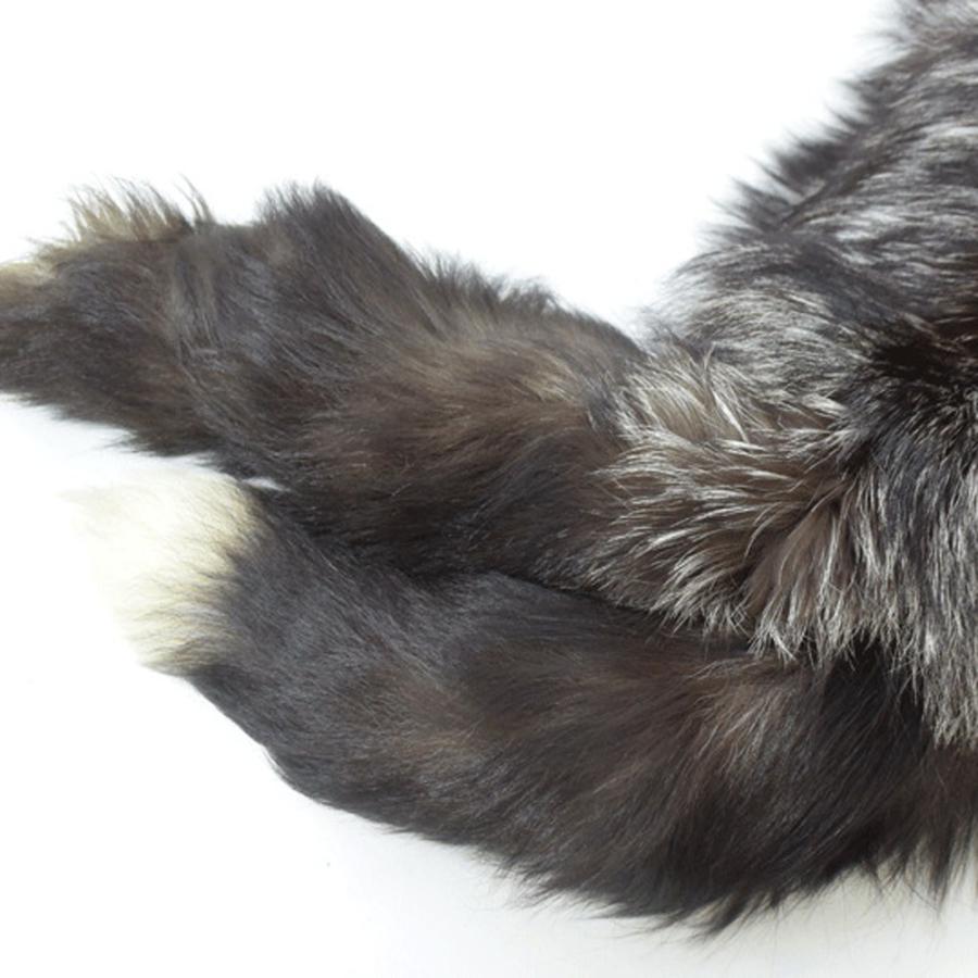 LOEWE（ロエベ） シルバーフォックス ストール グレー レディース