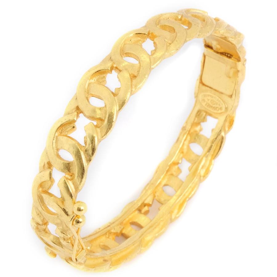 CHANEL シャネル ココマーク ブレスレット 95A バングル 金メッキ