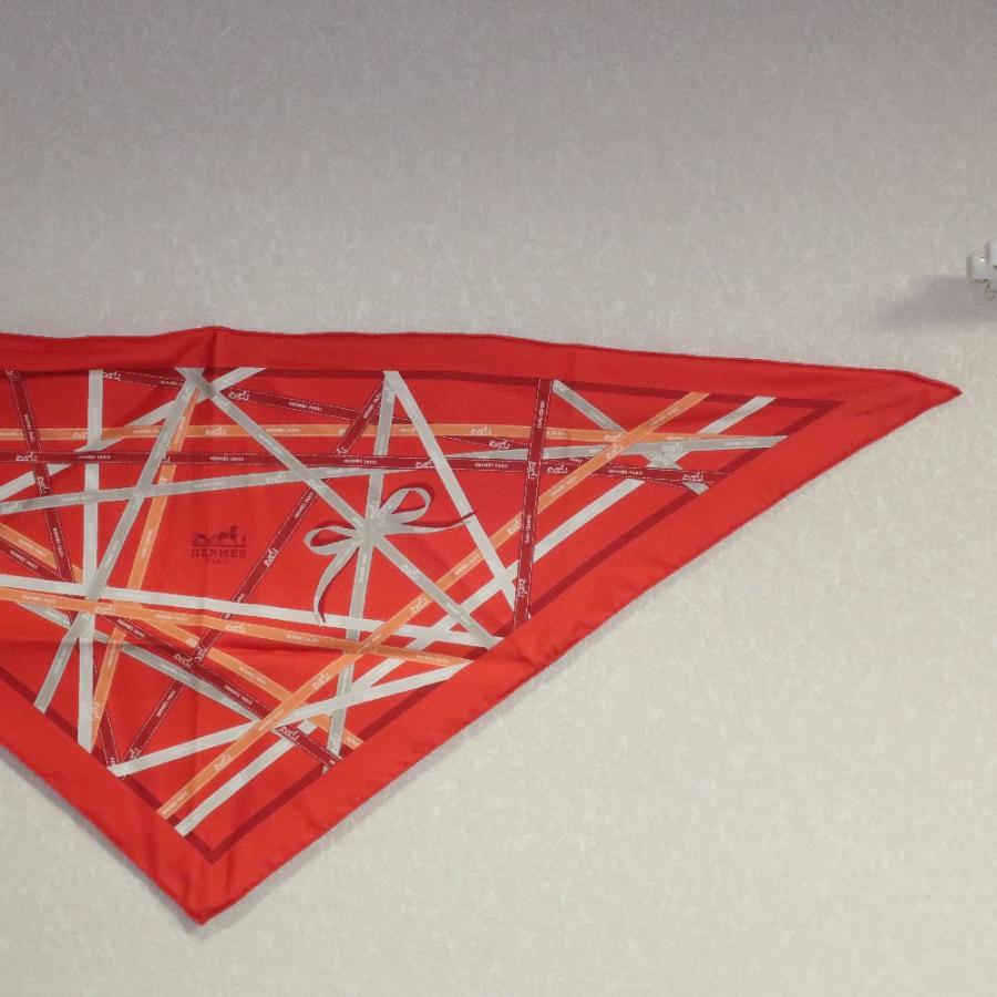 HERMES】エルメス ポワンテュ ポワントゥ 三角 シルク オレンジ