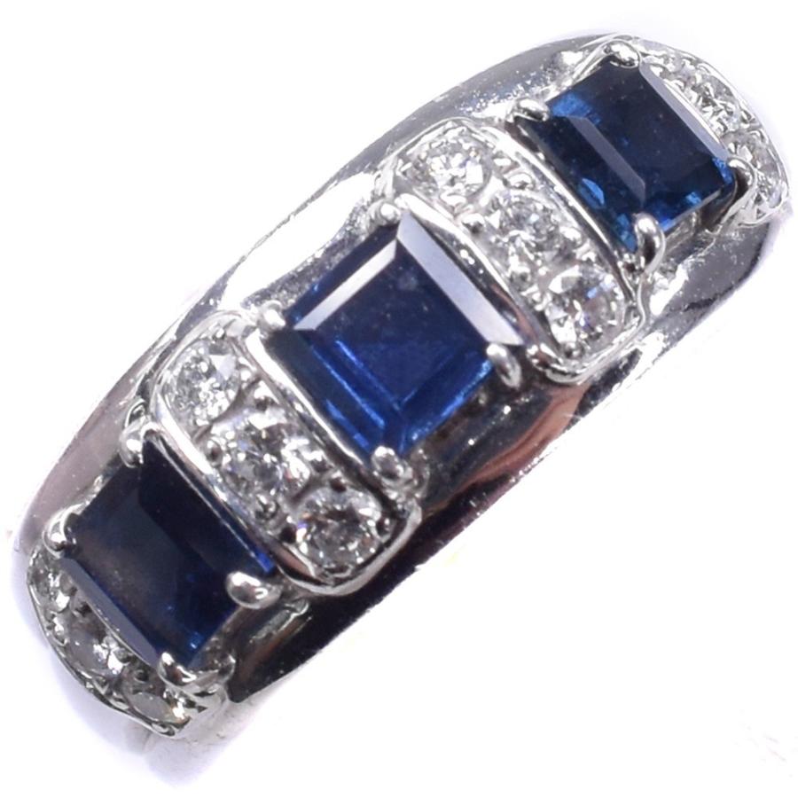 POLA ポーラ サファイア リング・指輪 Pt900プラチナ × ダイヤモンド 