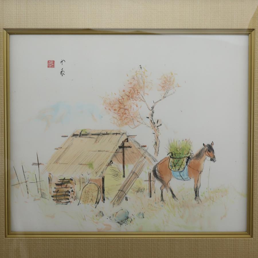 堂本印象 野子屋と馬 11号 絵画【35260301】中古_1