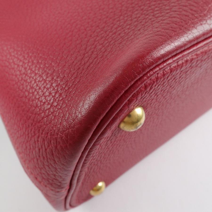 HERMES エルメス ボリード37 □G ハンドバッグ フィヨルド ルージュ  