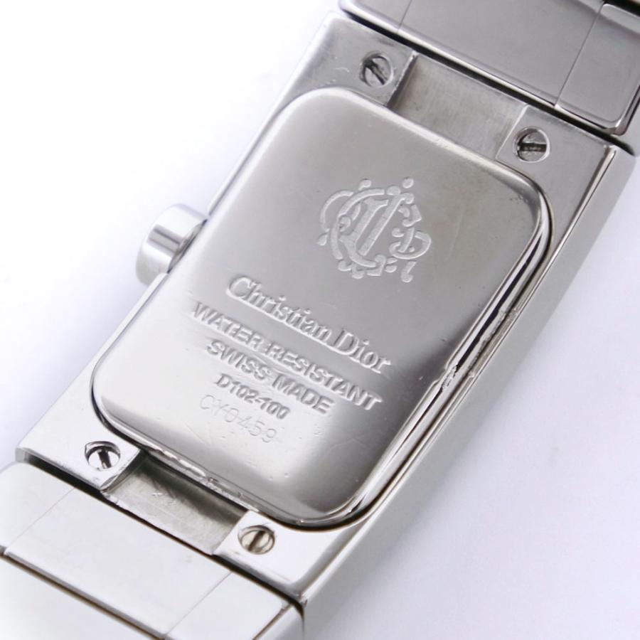 【Dior】クリスチャンディオール ディオリフィック D102-100 ステンレススチール シルバー クオーツ アナログ表示 レディース シルバー文字盤 腕時計 Dior クリスチャンディオール ディオリフィック D102-100 腕時計 SS