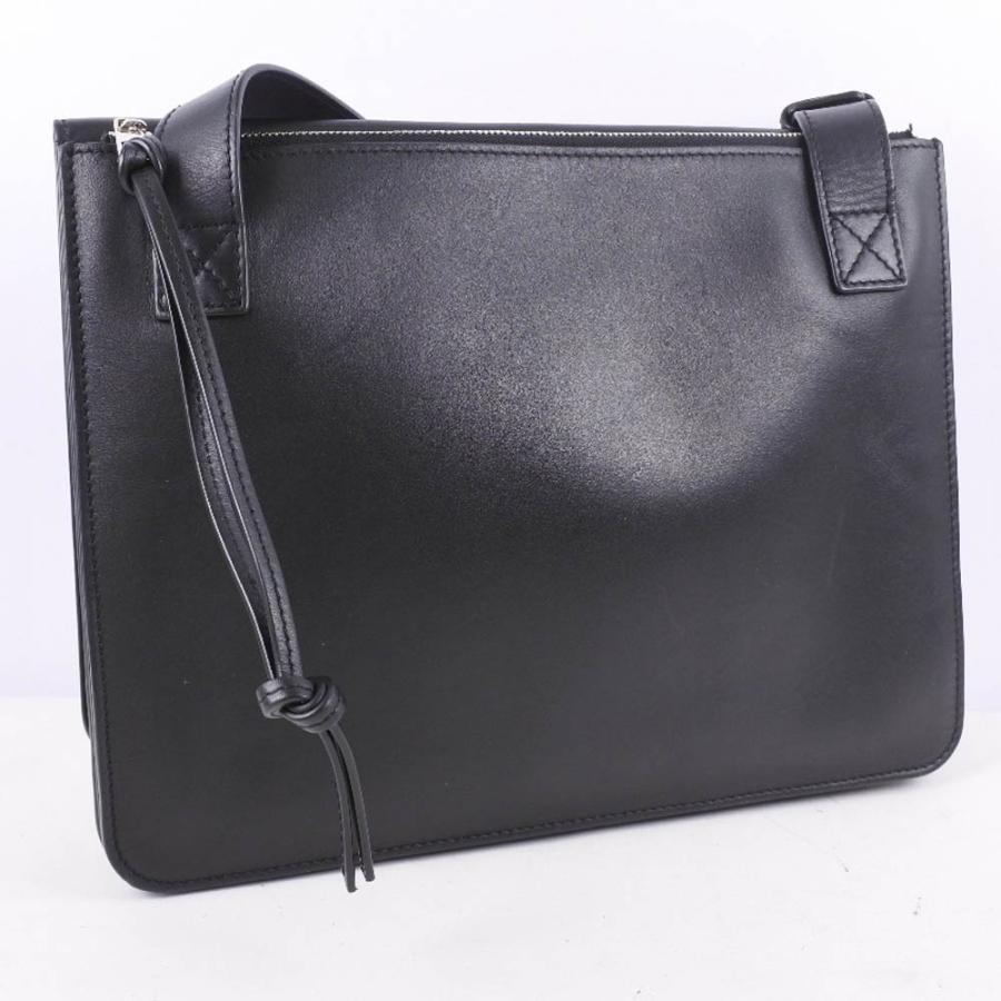 LOEWE ロエベ ガセットフラット メッセンジャーバッグ 335.54.Z13 ショルダーバッグ カーフ 黒 ユニセックス【55140477】中古｜crown78｜03