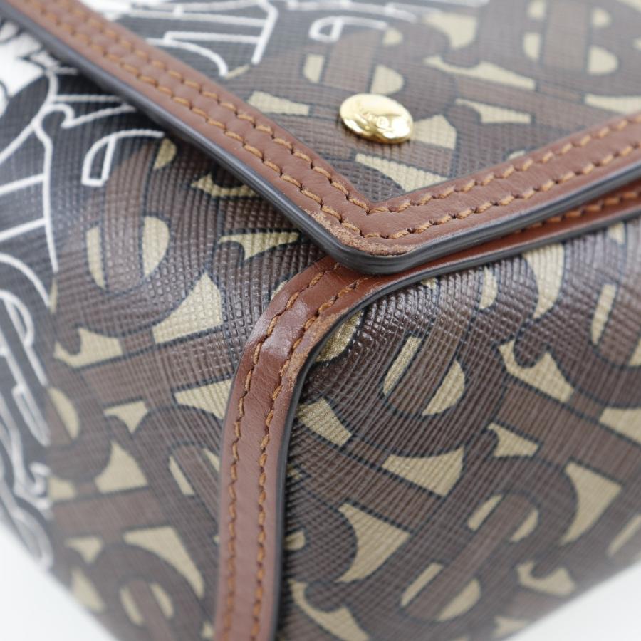 BURBERRY（バーバリー） モノグラム ショルダーバッグ PVC×カーフ 茶