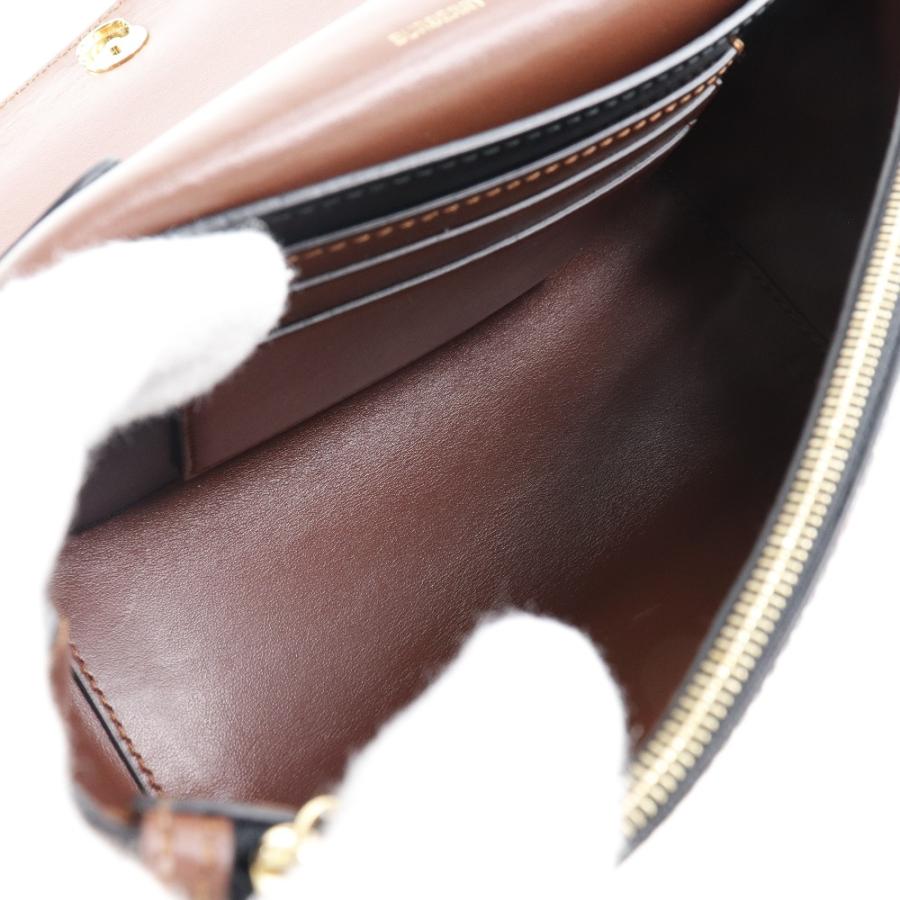 BURBERRY（バーバリー） モノグラム ショルダーバッグ PVC×カーフ 茶