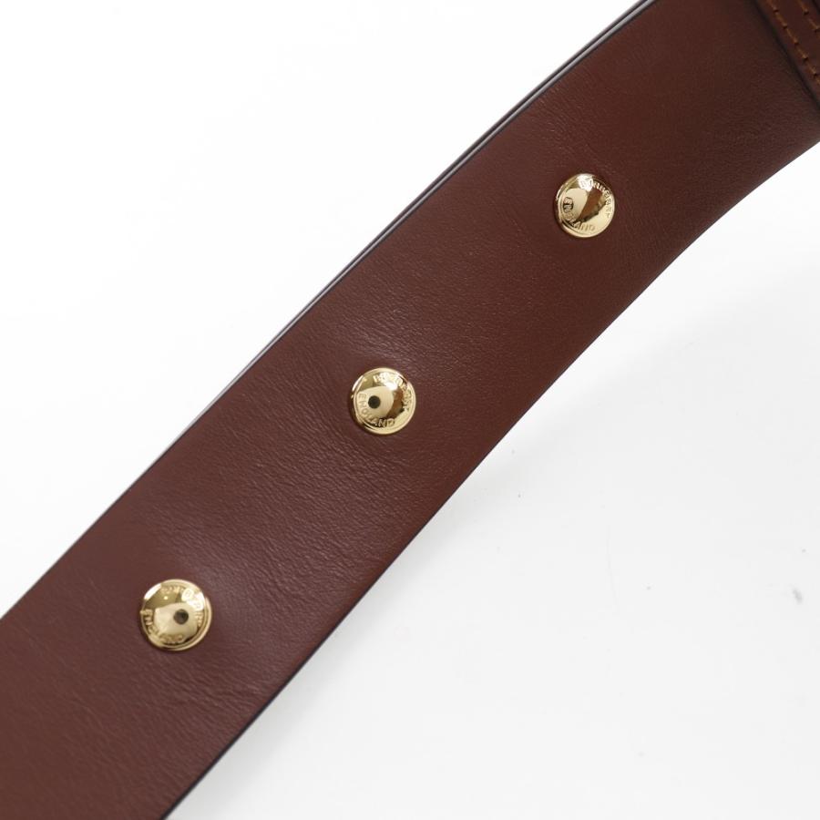 BURBERRY バーバリー モノグラム ショルダーバッグ PVC×カーフ 茶/黒  