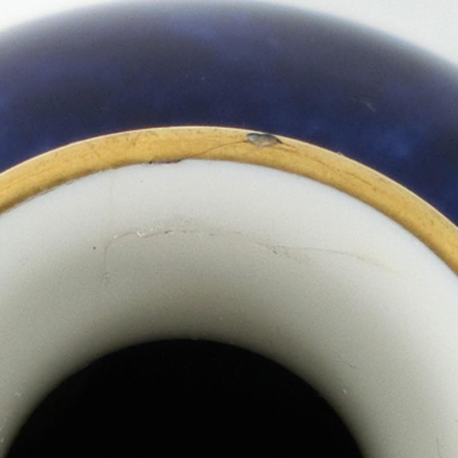 SEVRES セーブル 佛蘭西 フランス セーブル窯 花瓶 瑠璃金彩 クラウテッドブルー 最高級アンティーク 1900年 【56140311-1】中古_5