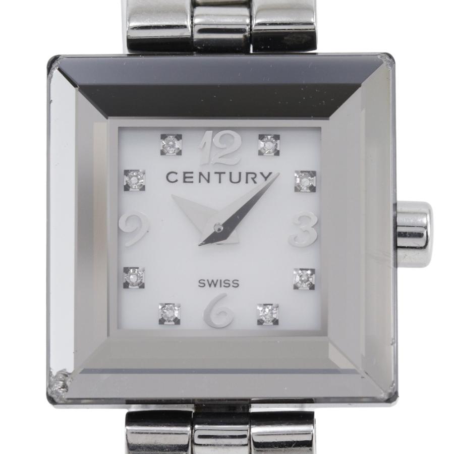 中古 センチュリー CENTURY - ホワイトシェル /ダイヤモンド レディース 腕時計 センチュリー タイムジェム 802996 ピンクシェル/ダイヤモンド