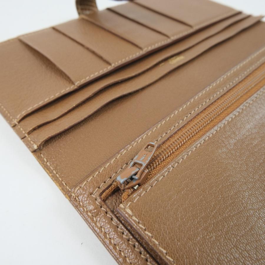 【HERMES】エルメス ベアン リザード 茶 □E ユニセックス 長財布 HERMES - 【HERMES】エルメス ベアン リザード 茶 □E ユニセックス 長