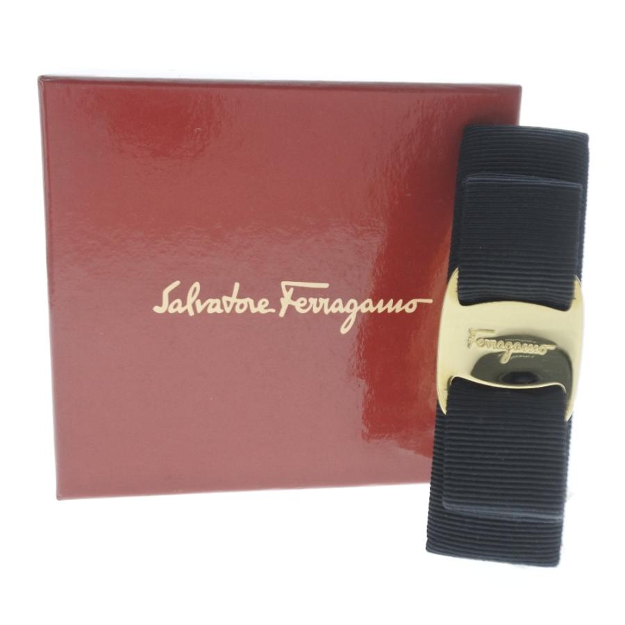 専用 極美品 サルバトーレフェラガモ バレッタ ブラウン ゴールド金具