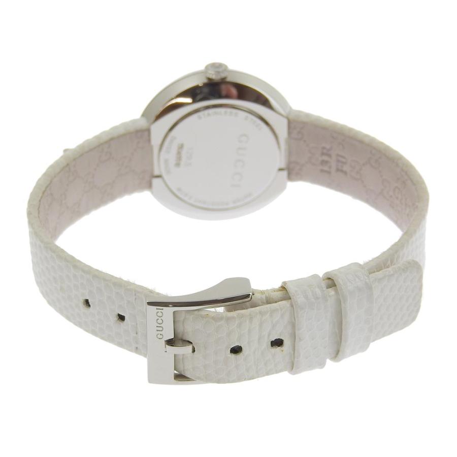 GUCCI グッチ Uプレイ 129.5 腕時計 SS×レザー シルバー クオーツ